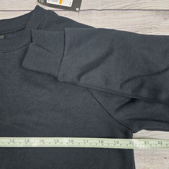 Under Armour Sweatshirt Womens Sz Small Black UA Terry Crop Crewneck Loose NWT - Picture 8 of 9